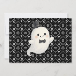 Suave Cartoon Ghost Halloween Einladung