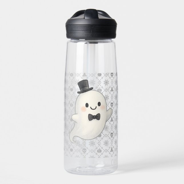 Suave Cartoon Ghost Halloween Trinkflasche (Vorne)