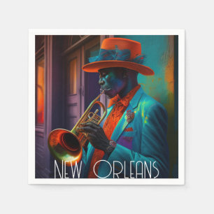 Suave New Orleans Jazz Trumpet Player in NOLA Serviette
