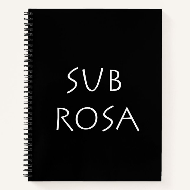 Sub Rosa Notizbuch (Vorderseite)