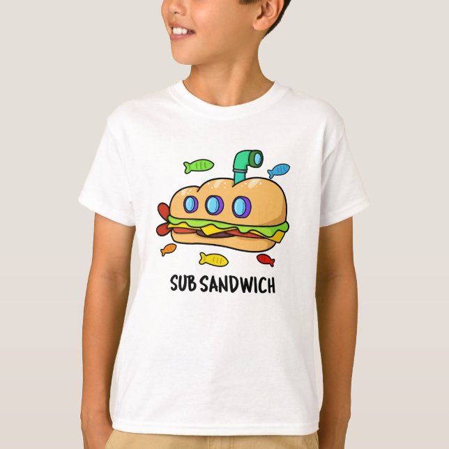 Sub Sandwich Funny Food Pub T-Shirt (Vorderseite)