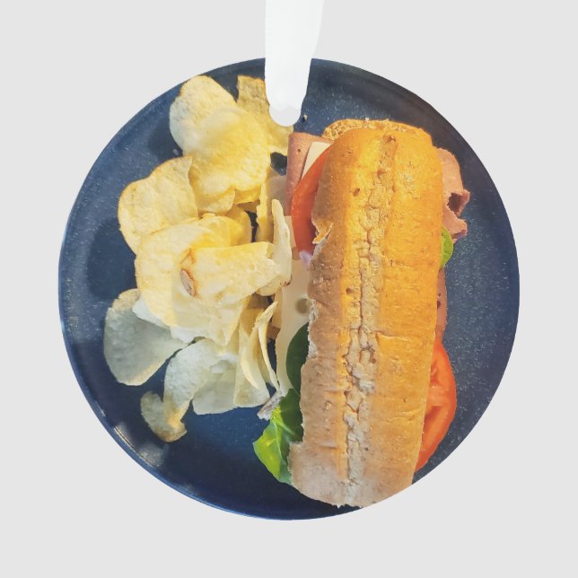 Sub Sandwich und Potato Chips Weihnachten Ornament (Vorderseite)