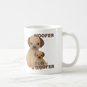 Sub-Woofer-Hund Welpe Lustiger Becher oder Reisebe Tasse