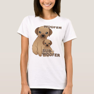 Sub-Woofer-Hund-Welpen-lustiges-T-Shirt T-Shirt