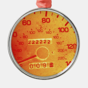 Subaru 222.222 Meilen-Entfernungsmesser Silbernes Ornament