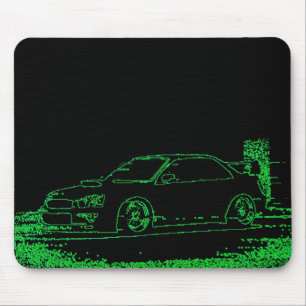 Subaru 8 Bit-Kontur-Mausunterlage Mousepad