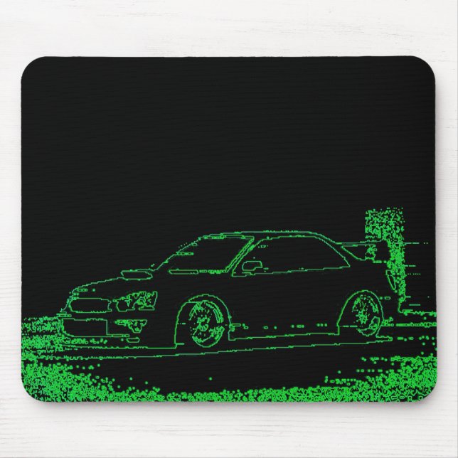 Subaru 8 Bit-Kontur-Mausunterlage Mousepad (Vorne)