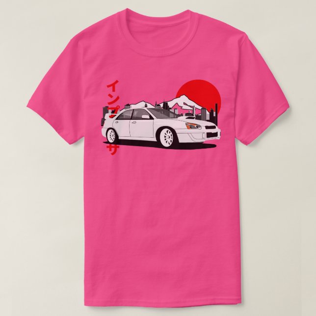 Subaru Impreza Retro Style 20022005 T-Shirt (Design vorne)
