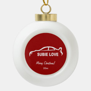 Subaru Impreza WRX WTI - Subie Liebe Keramik Kugel-Ornament