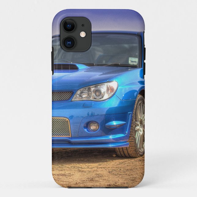 Subaru Impreza WTI "Hawkeye" im Blau Case-Mate iPhone Hülle (Rückseite)