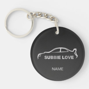Subaru WRX Impreza silberne Silhouette WTI Schlüsselanhänger