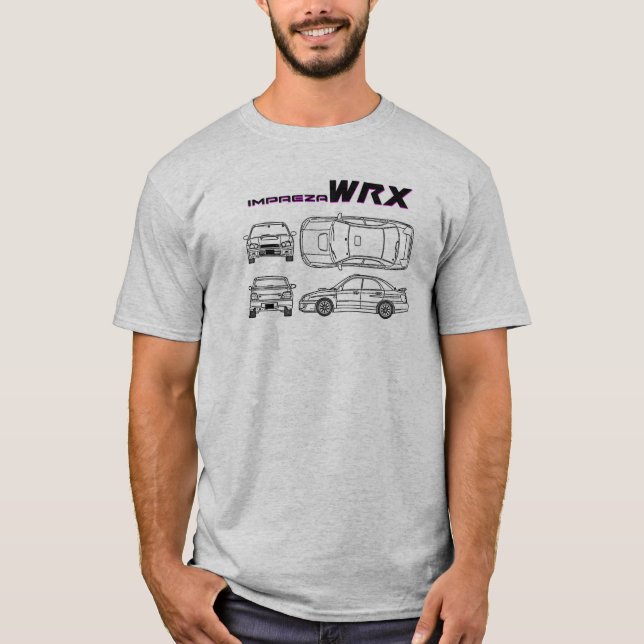 subaru wrx Tuner-Auto-Shirt T-Shirt (Vorderseite)
