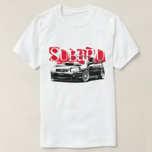 Subarus rotes WTI des Beschriftungs-vektorbild-WRX T-Shirt