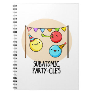 Subatomare Party-Teilchen Lustiger Wissenschaftswi Notizblock