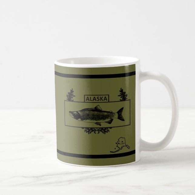 Subduduid Alaska Combat Fisherman Abzeichen Kaffeetasse (Rechts)