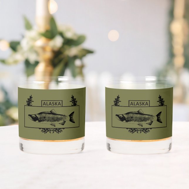 Subduduid Alaska Combat Fisherman Abzeichen Whiskyglas (Insitu (Hochzeit))