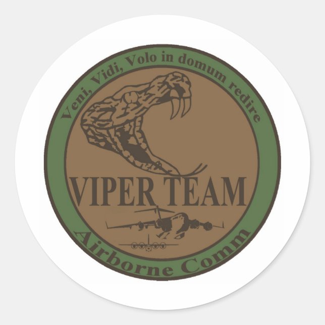 Subduierter Viper Team Patch Runder Aufkleber (Vorderseite)