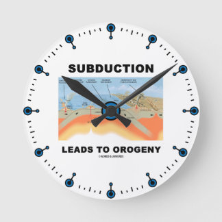 Subduktion führt zur Orogenie (Gebäude der Berge) Runde Wanduhr