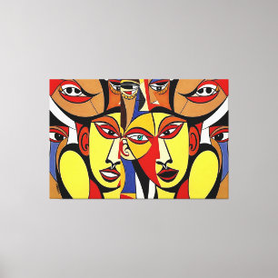 Subentin, Kubismus-Kunst Leinwanddruck