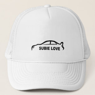 Subie Liebe-Schwarz-Silhouette Truckerkappe