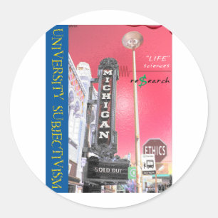 Subjektivismus der Universität Runder Aufkleber