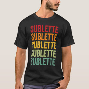 Sublette Landkreis Wyoming Rainbow Text Design T-Shirt