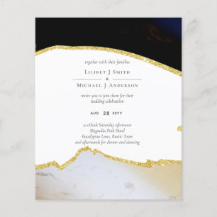 Sublime Black and Gold Moderne Hochzeit Flyer