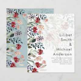 Sublime Burgundy Blue Wildblumen Wedding Elegant