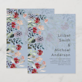 Sublime Burgundy Blue Wildblumen Wedding Elegant