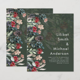 Sublime Burgundy Blue Wildblumen Wedding Elegant