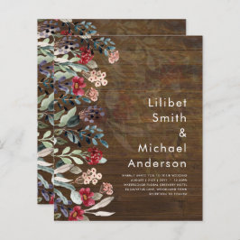 Sublime Burgundy Blue Wildblumen Wedding Elegant