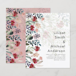 Sublime Burgundy Blue Wildblumen Wedding Elegant