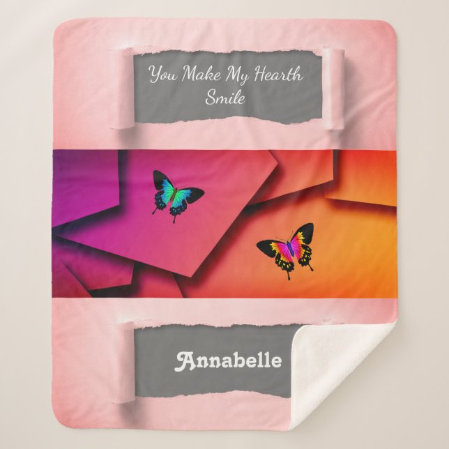 Sublime Chic Künstlerischer Minimalismus Inspirati Sherpadecke (Vorderseite)