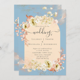 Sublime Dusty Blue Peach Wedding