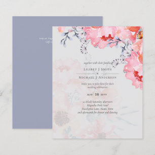 Sublime Dusty Blue Pink Blossom Wedding Suite