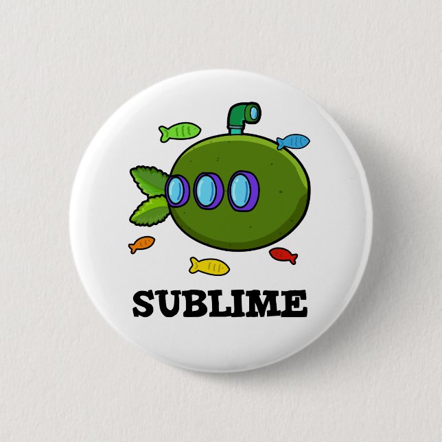 Sublime Funny U-marine Frucht Limon Pub Button (Vorderseite)