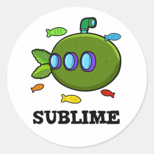 Sublime Funny U-marine Frucht Limon Pub Runder Aufkleber