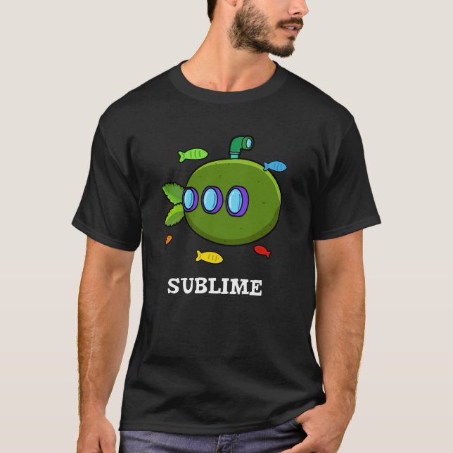 Sublime Funny U-marine Frucht Limon Pun Dark BG T-Shirt (Vorderseite)