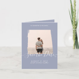 Sublime Minimalistisch FOTO Save the Date Dusty Bl Karte