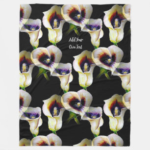 Sublime Watercolor Arum Calla Lilies Fleecedecke