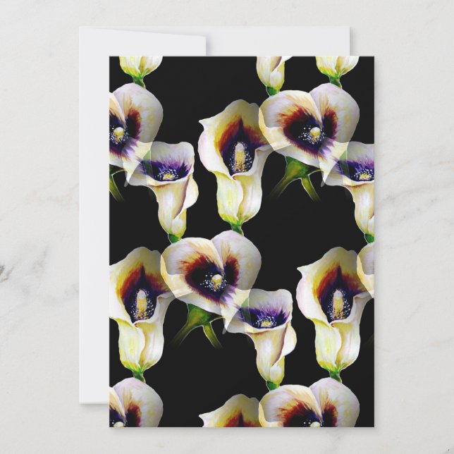 Sublime Watercolor Arum Calla Lilies Karte (Vorderseite)
