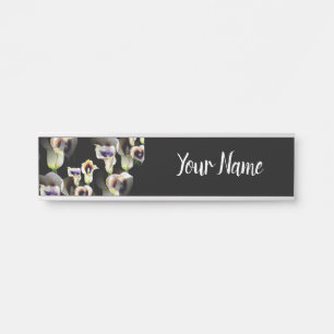 Sublime Watercolor Arum Calla Lilies Türschild