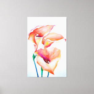 Sublime Watercolor Calla Lilies Leinwanddruck