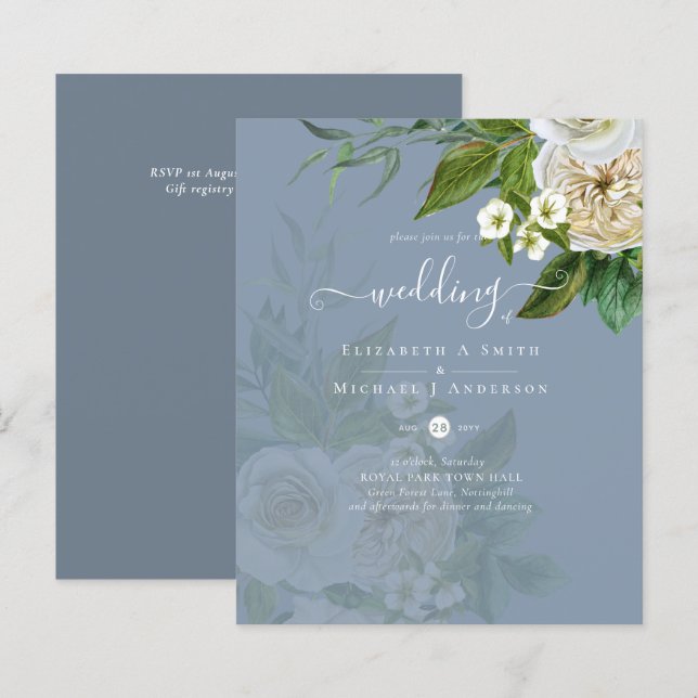 Sublime Wedding Suite - White Roses (Vorne/Hinten)