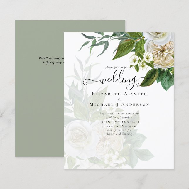 Sublime Wedding Suite - White Roses (Vorne/Hinten)