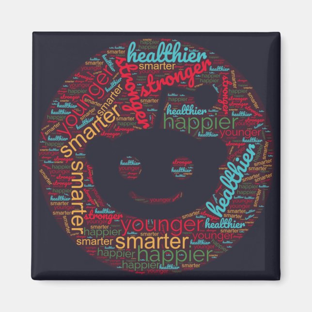 Subliminal Word Art to reddit social icon Magnet (Vorne)