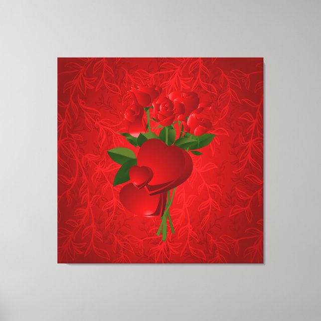 Subliminale Rose Wrapped Canvas Leinwanddruck (Vorderseite)