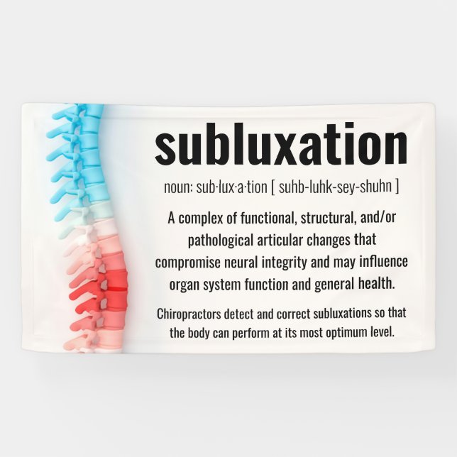 Subluxation Definition Chiropraktisches Banner (Horizontal)