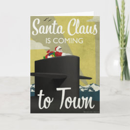 Submarine Santa - Weihnachtskarte Karte