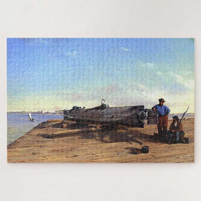 Submarine Torpedo Boat H.L. Hunley Dec 6 1863 Puzzle (Horizontal)